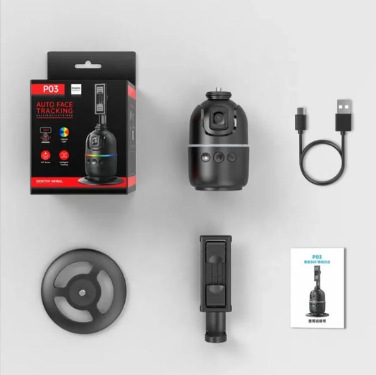 AI Face Tracking Gimbal P03 – Smart Auto Tracking with Gesture Control for Phones & Cameras