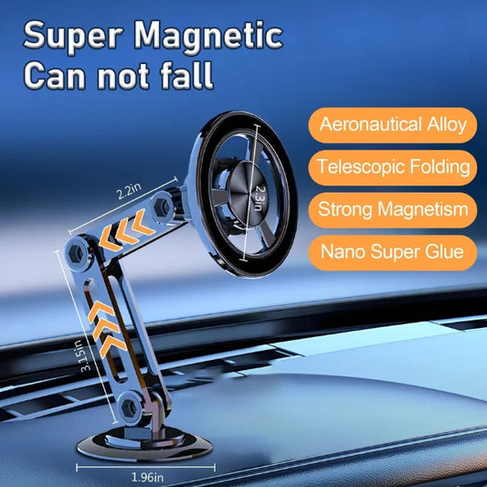 Magnetic Car Phone Mount – Adjustable & Flexible Dashboard, Vent, and Adhesive Holder