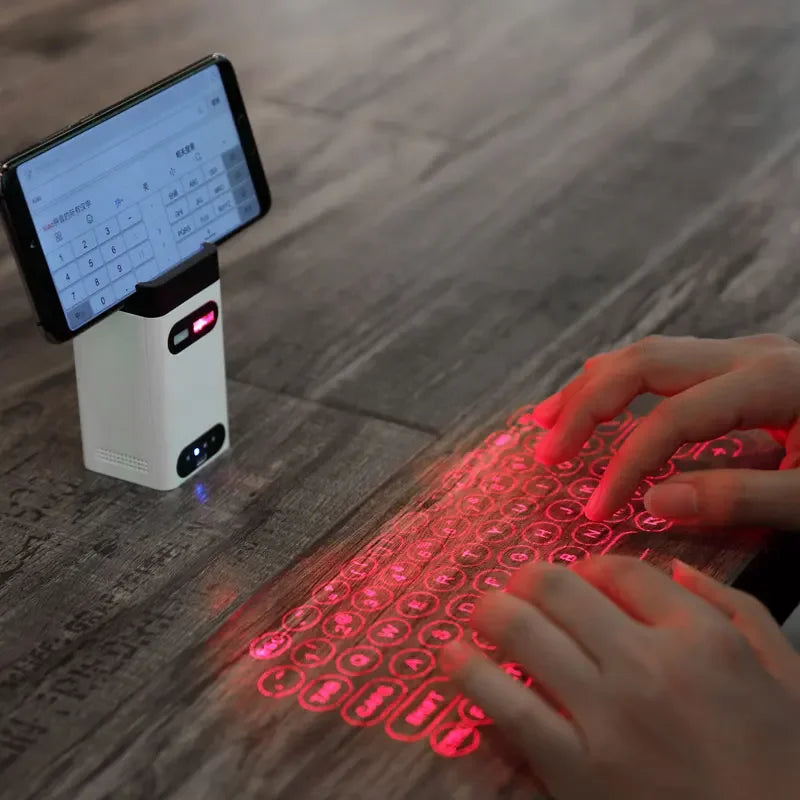 Virtual Laser Keyboard Bluetooth Wireless Projector for Phones, Tablets & PCs