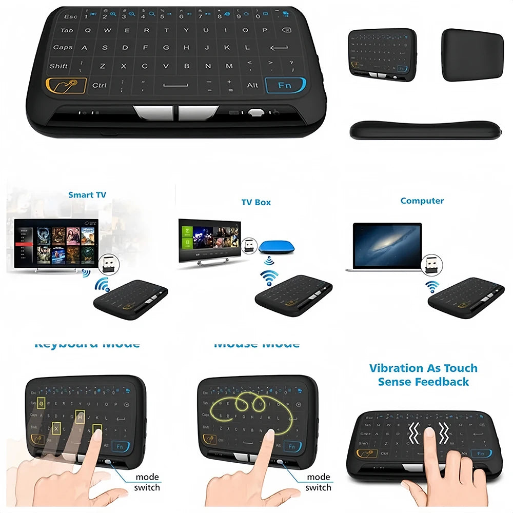 Mini 2.4G Wireless Keyboard Rechargeable Touchpad