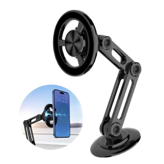 Magnetic Car Phone Mount – Adjustable & Flexible Dashboard, Vent, and Adhesive Holder