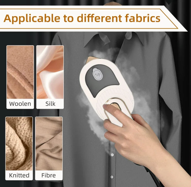 Portable Mini Electric Iron, Anti-Dry-Burning Household Outdoor Use Clothes
