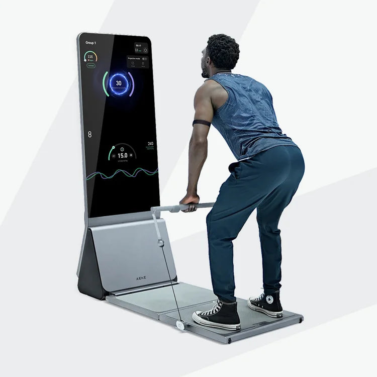 AEKE K1 Professional Smart Gym Mirror - All-in-One Home Training Touchscreen with Pilates Ring