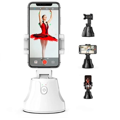360° Auto Face & Object Tracking Phone Holder for Hands-Free Recording