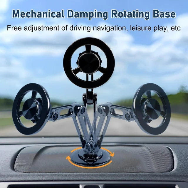 Magnetic Car Phone Mount – Adjustable & Flexible Dashboard, Vent, and Adhesive Holder