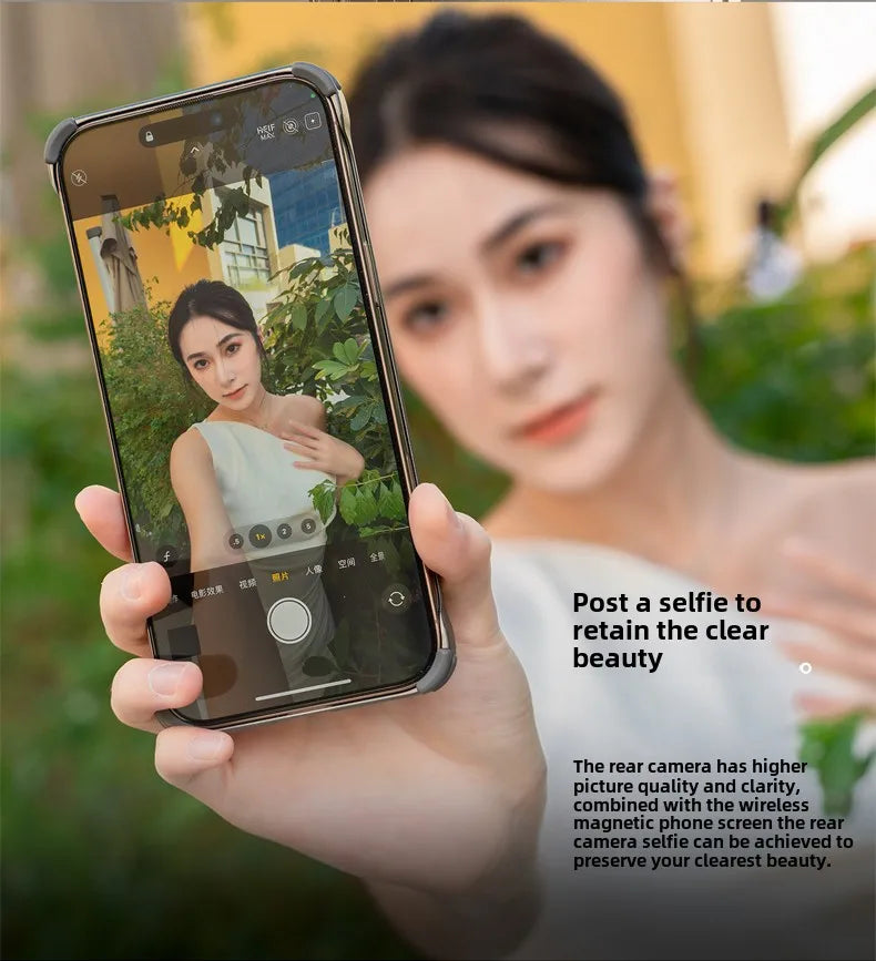 Wireless Magnetic Selfie Display for Mobile Phone.