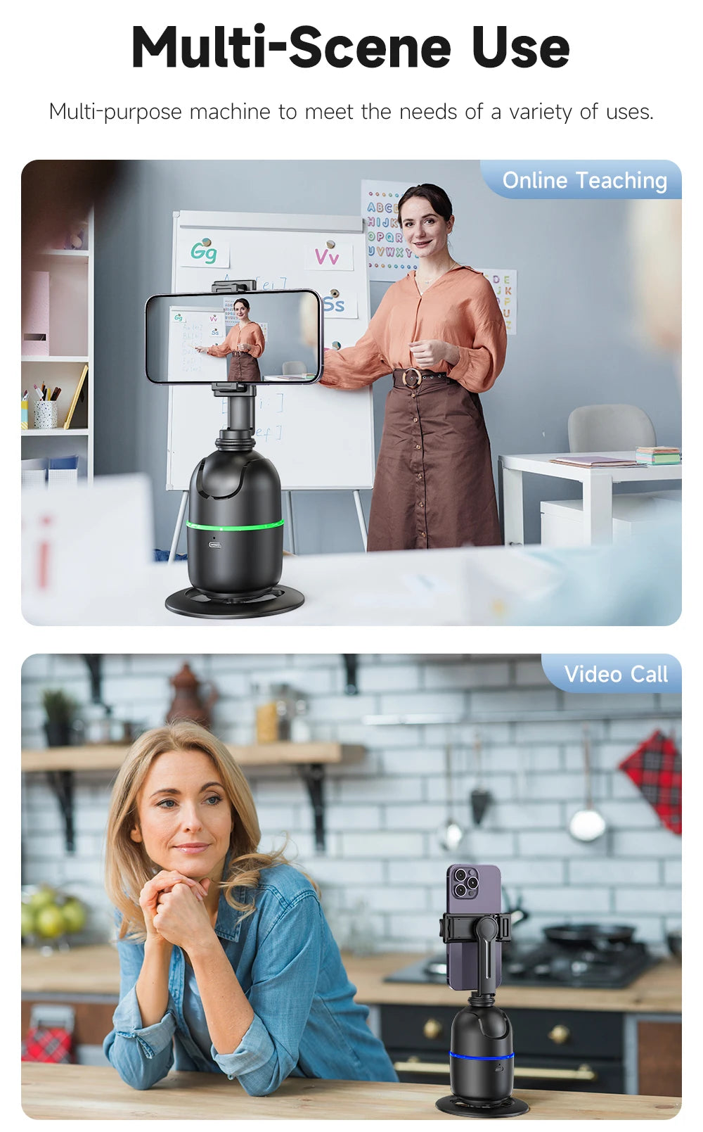 AI Face Tracking Gimbal P03 – Smart Auto Tracking with Gesture Control for Phones & Cameras