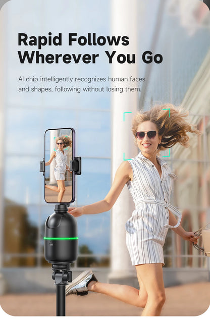 AI Face Tracking Gimbal P03 – Smart Auto Tracking with Gesture Control for Phones & Cameras