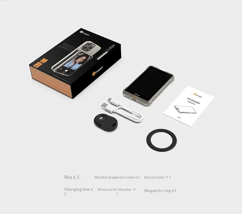 Wireless Magnetic Selfie Display for Mobile Phone.