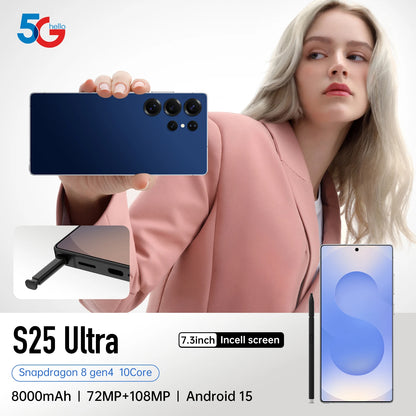 S25 Ultra 5G Smartphone 16GB RAM 8000mAh 120Hz eSIM