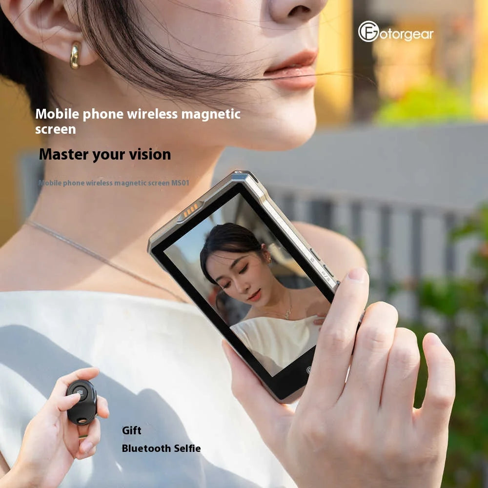 Wireless Magnetic Selfie Display for Mobile Phone.