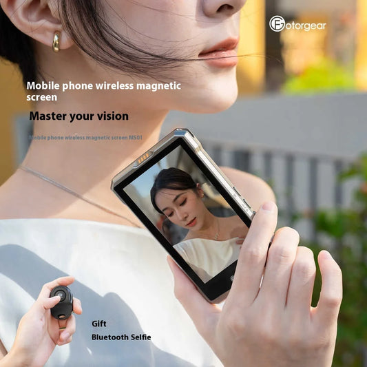 Wireless Magnetic Selfie Display for Mobile Phone.