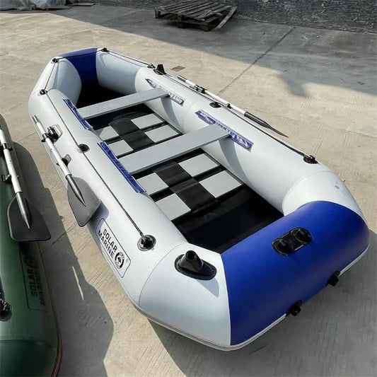 Solar Marine 4-Person Inflatable Banana Boat Towable Tube – Heavy Duty PVC Water Skiing Raft 8.8FT