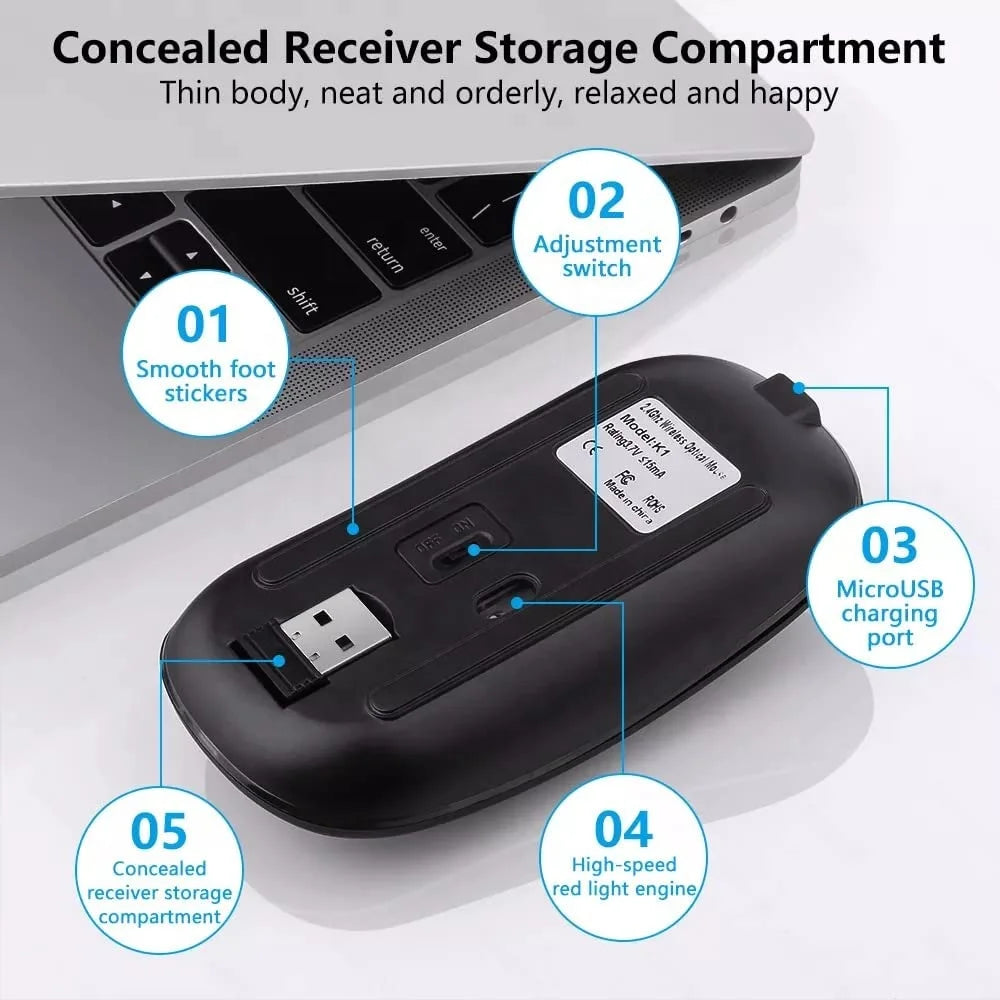 Wireless Mouse Rechargeable