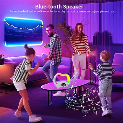 All-in-One Wireless Charging Station with RGB Night Light, Speaker & Smart Alarm