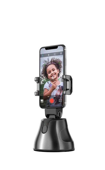 360° Auto Face & Object Tracking Phone Holder for Hands-Free Recording