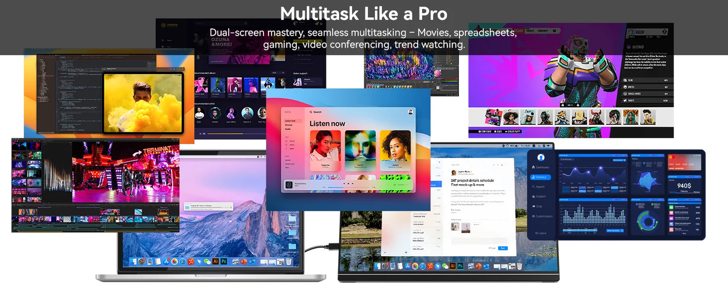 Monitor - Segunda pantalla externa de computadora para teléfono 