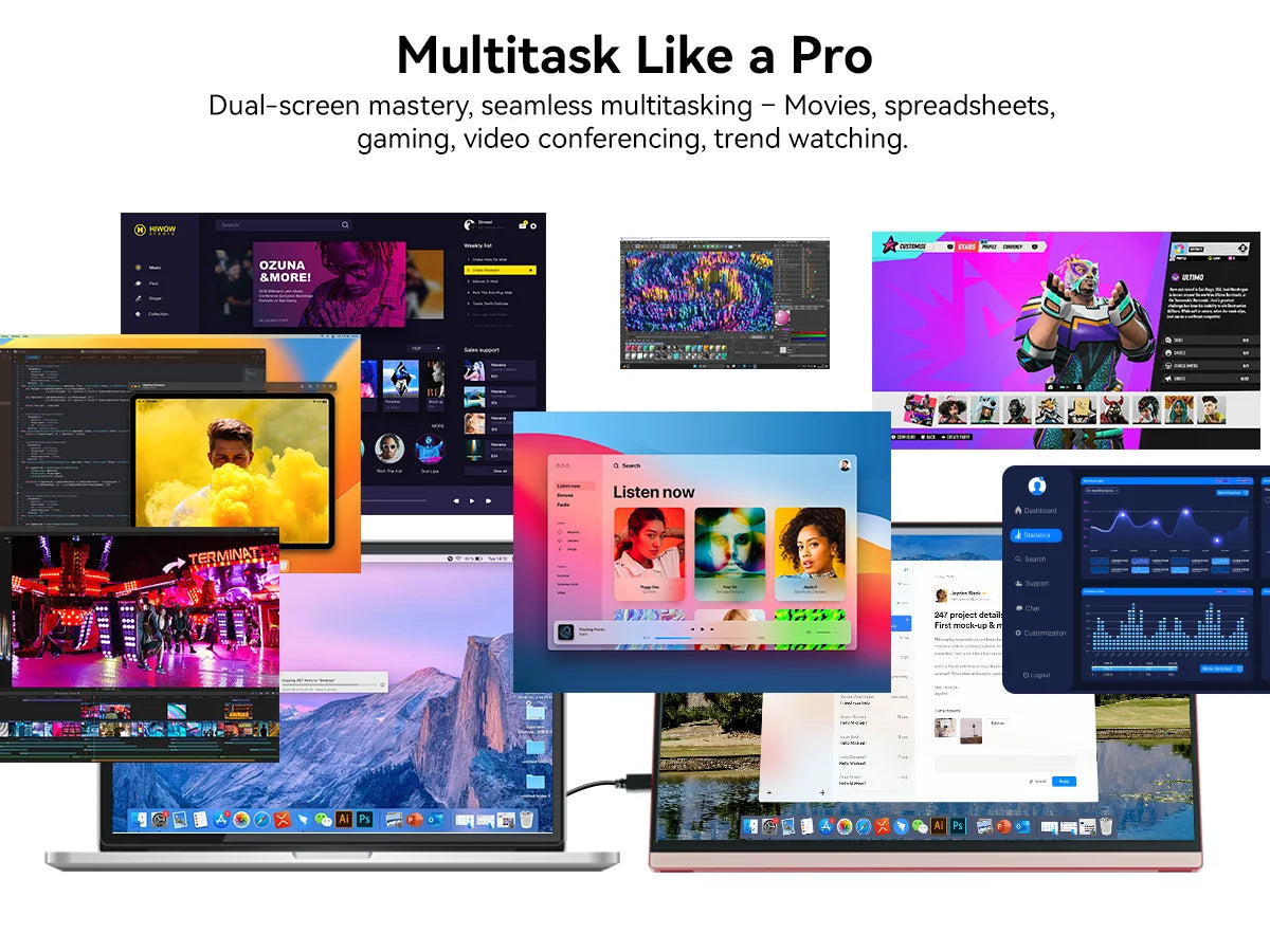 Monitor - Segunda pantalla externa de computadora para teléfono 