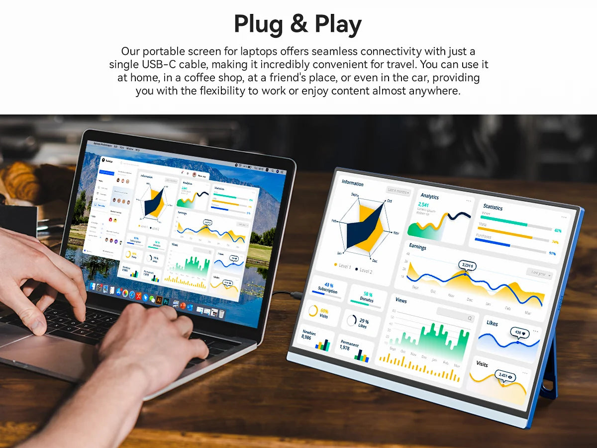 Monitor - Segunda pantalla externa de computadora para teléfono 